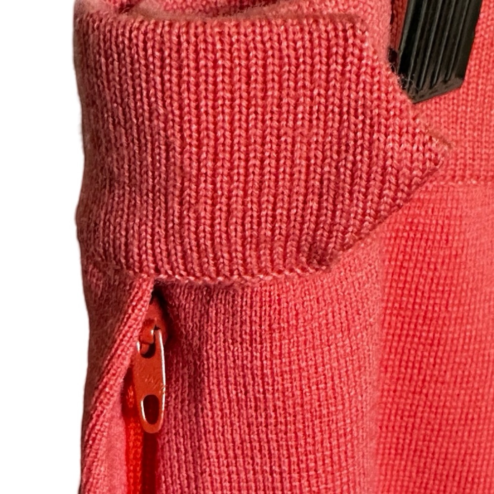 VINTAGE GINO PAOLI Wool Skirt Salmon Pink Women Size 14 Made in Italy.